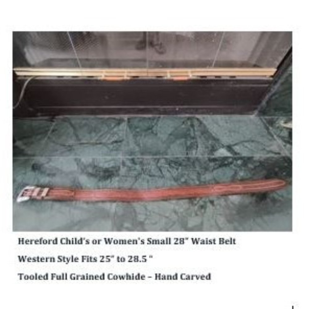 Hereford Western Belt - Women's / Child's Size 25" - 28.5"